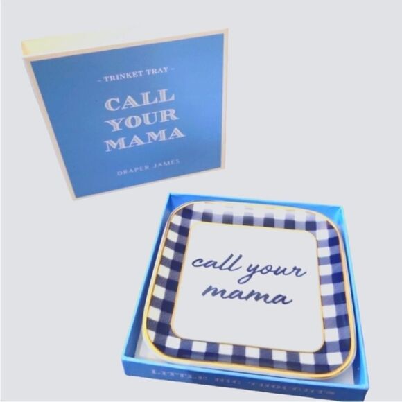 Draper James Accessories - Draper James Decorative Accent Ceramic Trinket Tray, Call Your Mama NWT Ipsy bag